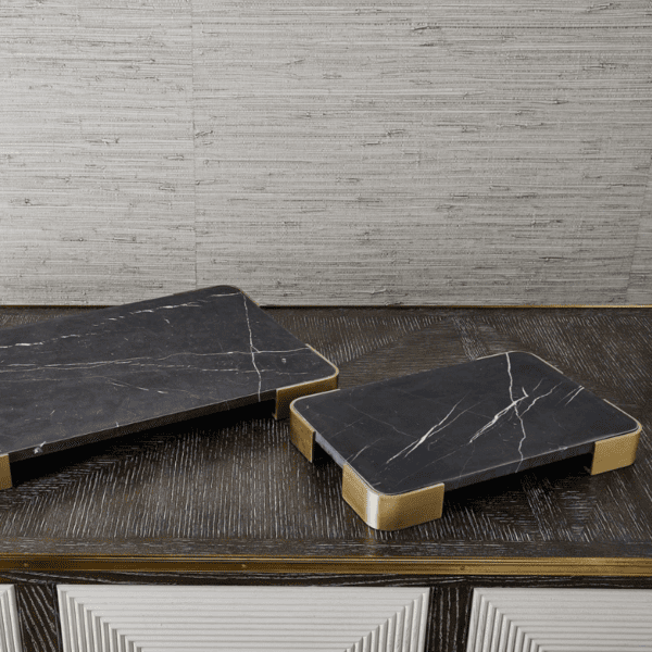 ELEVATED TRAY:PLATEAU - BLACK MARBLE SMALL BY UTTERMOST 5