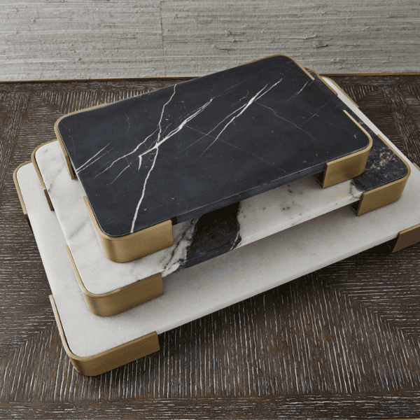 ELEVATED TRAY:PLATEAU - WHITE MARBLE BY UTTERMOST 4