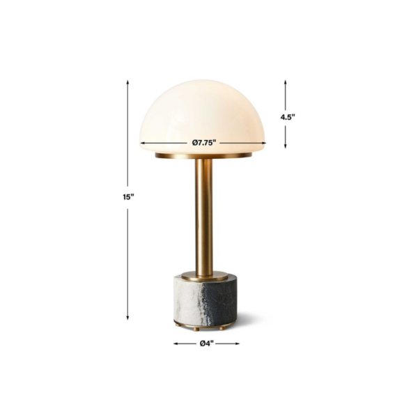 UTTERMOST MUSHROOM MINI LAMP - PANDA MARBLE 4